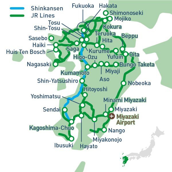Passe integral para a área de Kyushu